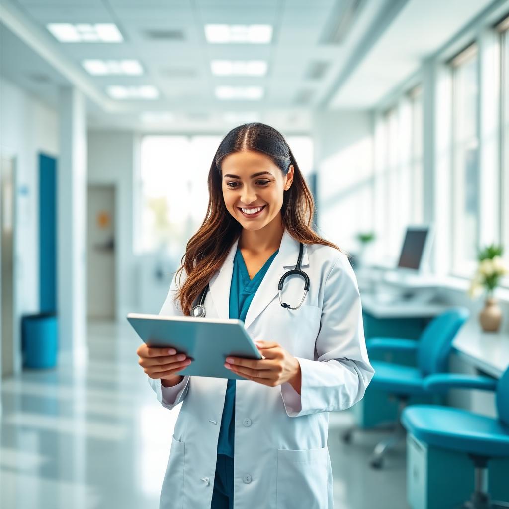 Healthcare provider consulting with a patient using Clarigate